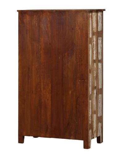 Skriňa z recyklovaného dreva, mosadzné kovanie, 82x40x140cm