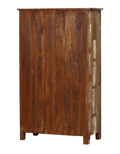 Skriňa z recyklovaného dreva, mosadzné kovanie, 82x40x140cm
