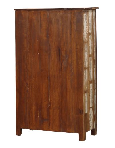 Skriňa z recyklovaného dreva, mosadzné kovanie, 82x40x140cm