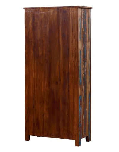 Skriňa z recyklovaného dreva, mosadzné kovanie, 82x40x180cm