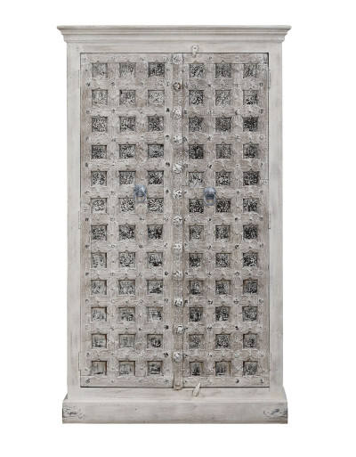 Skriňa z mangového dreva, starožitné dvere, 103x43x174cm