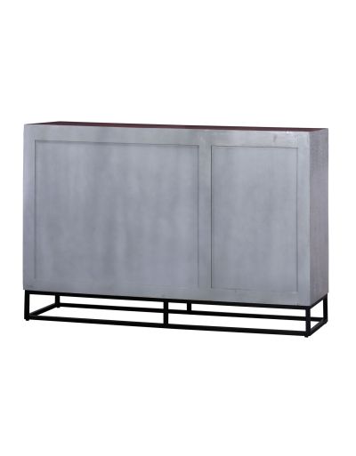 Komoda s vyrezávanými dvierkami, z mangového dreva na podstavci, 152x43x103cm