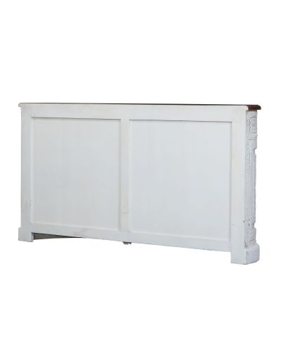 Komoda z mangového dreva, zdobená mosadzným kovaním, 180x45x90cm