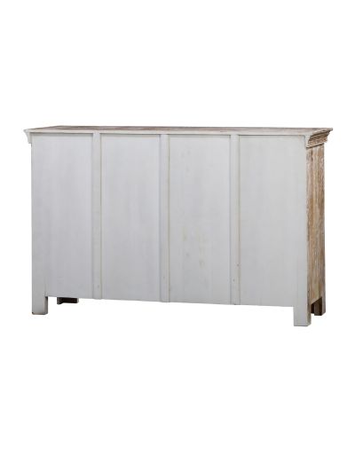 Komoda s vyrezávanými dvierkami, z recyklovaného dreva, 165x44x101cm