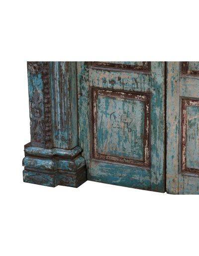 Starožitné dvere s rámom z Gujaratu, tíkové drevo, 157x53x210cm