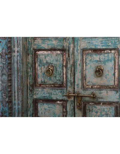 Starožitné dvere s rámom z Gujaratu, tíkové drevo, 157x53x210cm
