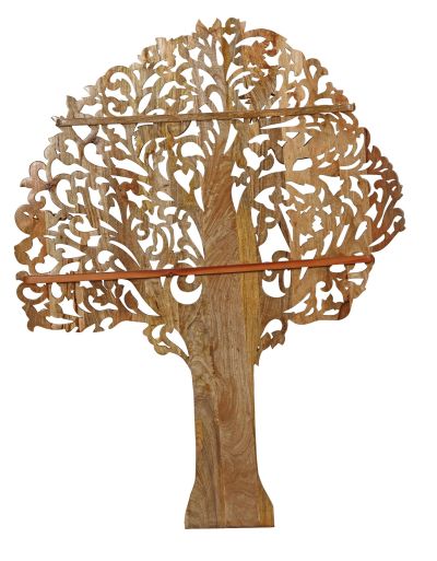 Vyrezávaný panel Strom života z mangového dreva, 151x3x200cm