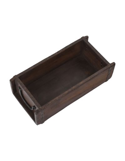 Hrantík pod kvetináč z teakového dreva, pôvodne forma na tehly, 30x15x9cm