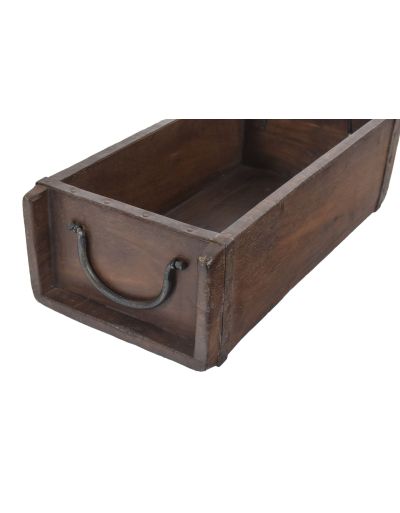 Hrantík pod kvetináč z teakového dreva, pôvodne forma na tehly, 30x15x9cm
