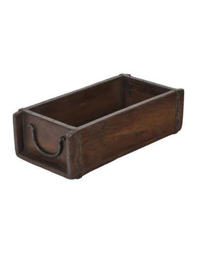Hrantík pod kvetináč z teakového dreva, pôvodne forma na tehly, 30x15x9cm