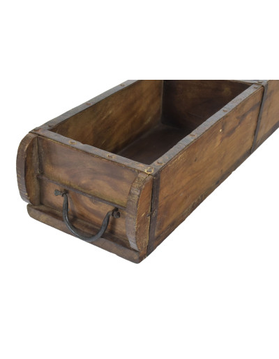 Hrantík pod kvetináč z teakového dreva, pôvodne forma na tehly, 60x15x9cm