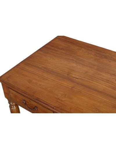 Starý písací stôl z teakového dreva, 137x76x76cm