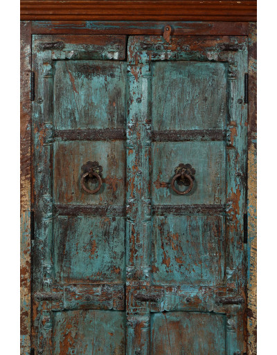 Skriňa z mangového dreva, staré teakové dvere, 78x45x147cm