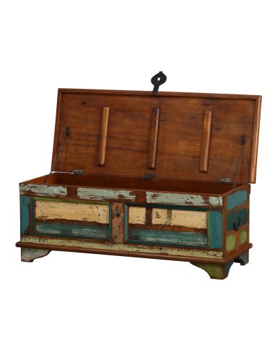 Truhla z recyklovaného dreva, 120x45x45cm