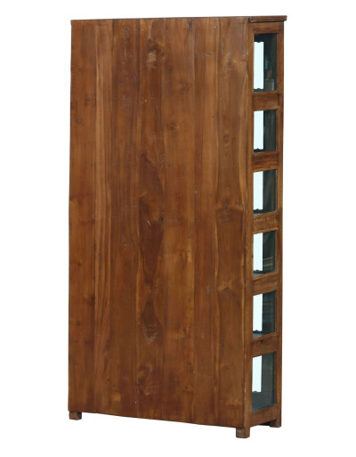 Presklená skrinka z teakového dreva, 88x31x156cm