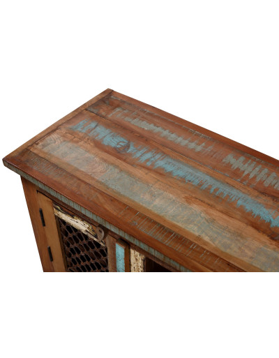 Komoda pod TV z recyklovaného dreva, "GOA" štýl, 123x45x60cm, 137x40x55cm