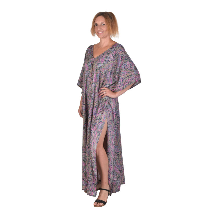 Dlhý kaftan s krátkym rukávom