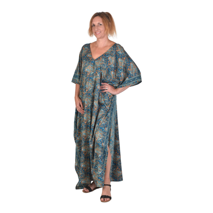 Dlhý kaftan s krátkym rukávom