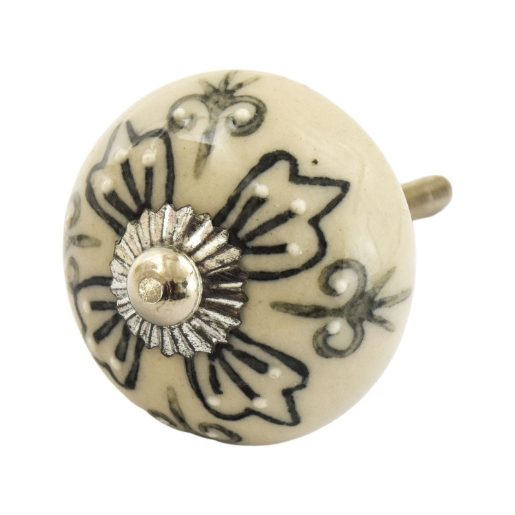 Maľovaná porcelánová úchytka na šuplík