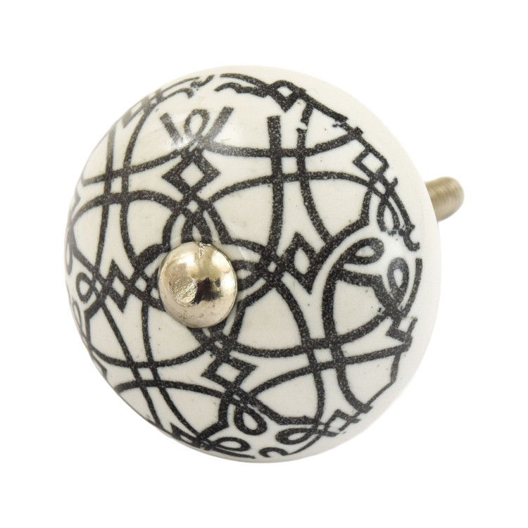 Maľovaná porcelánová úchytka na šuplík