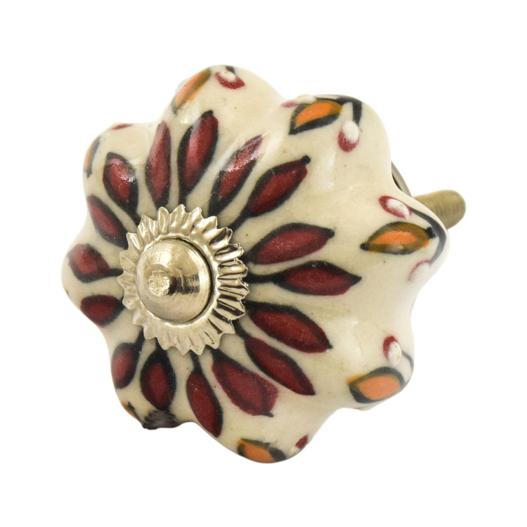 Maľovaná porcelánová úchytka na šuplík