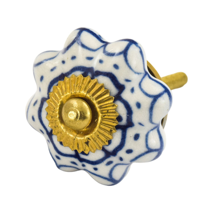 Maľovaná porcelánová úchytka na šuplík