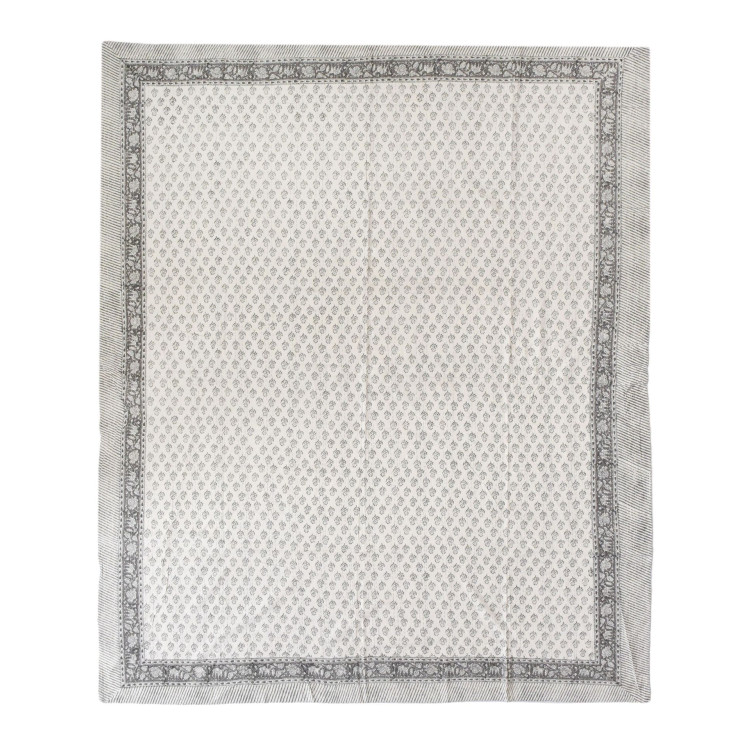 Prikrývka na posteľ, dvojitá, prešívaná, ručná tlač, 218x256cm