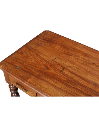 Starožitný písací stôl z teakového dreva, 122x61x77cm