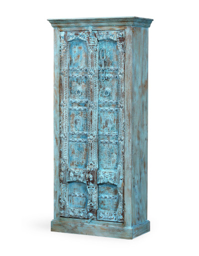 Skriňa z mangového dreva, staré teakové dvere, 85x41x188cm