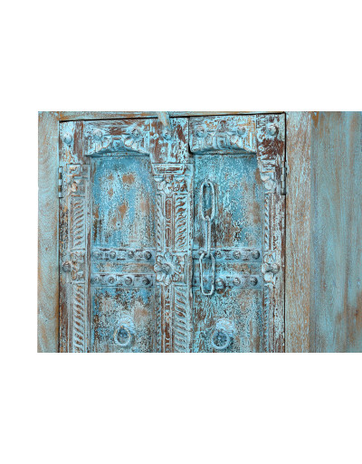 Skriňa z mangového dreva, staré teakové dvere, 85x41x188cm