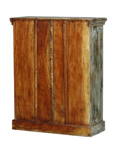 Skrinka z mangového dreva, staré teakové dvere, 84x34x106cm