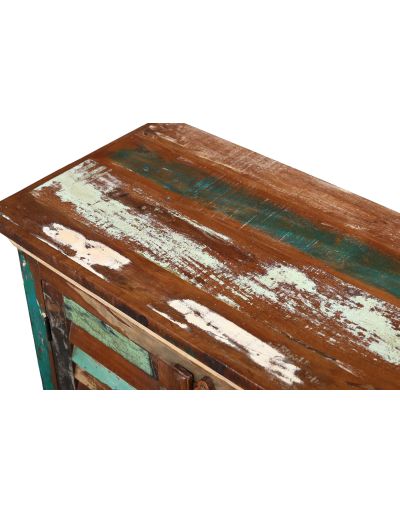 Skrinka z recyklovaného dreva v "Goa" štýle, 77x41x75cm