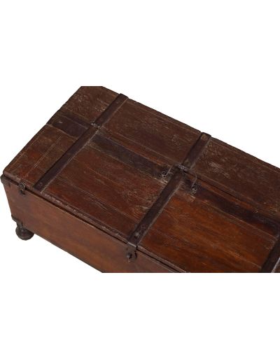 Starožitná truhlička z teakového dreva, 63x32x26cm