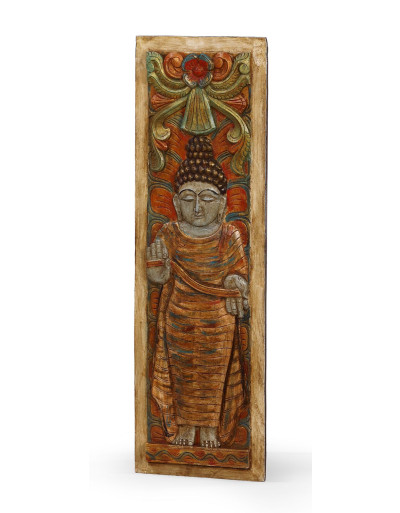 Vyrezávaný panel Budha, 29x4x92cm