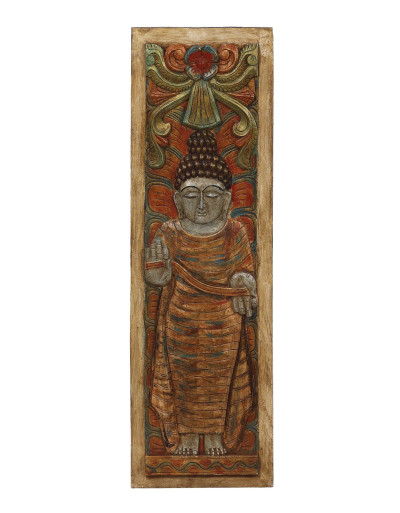 Vyrezávaný panel Budha, 29x4x92cm