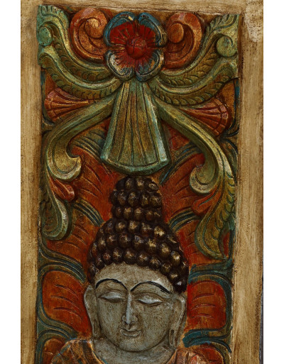 Vyrezávaný panel Budha, 29x4x92cm