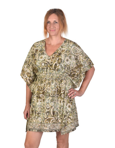 Krátky kaftan s gumou v páse