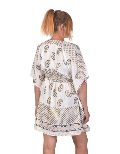 Krátky kaftan s gumou v páse
