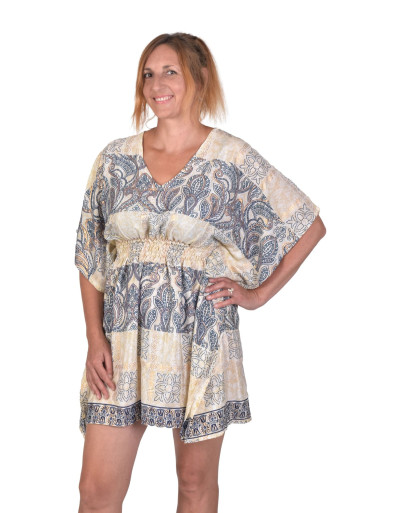 Krátky kaftan s gumou v páse