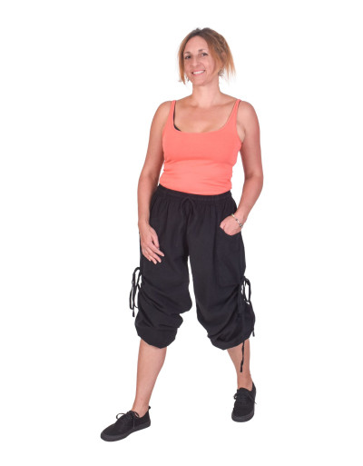 Skracovacie pohodlné unisex nohavice, čierne