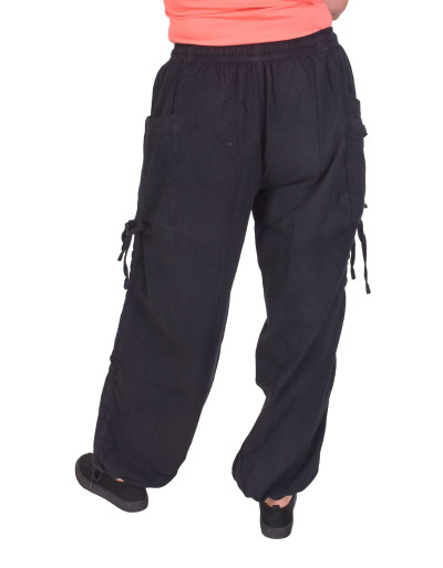 Skracovacie pohodlné unisex nohavice, čierne
