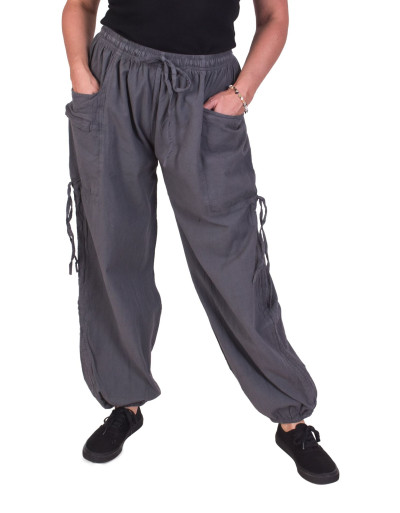 Skracovacie pohodlné unisex nohavice, šedé