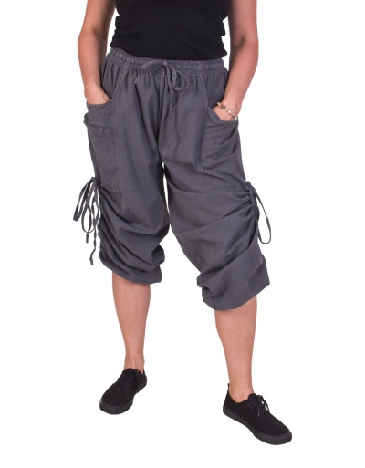 Skracovacie pohodlné unisex nohavice, šedé