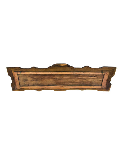 Drevený panel, výjav z Ramajány, 230x5x85cm