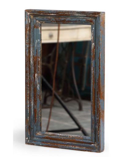 Zrkadlo v ráme z teakového dreva, 33x5x54cm