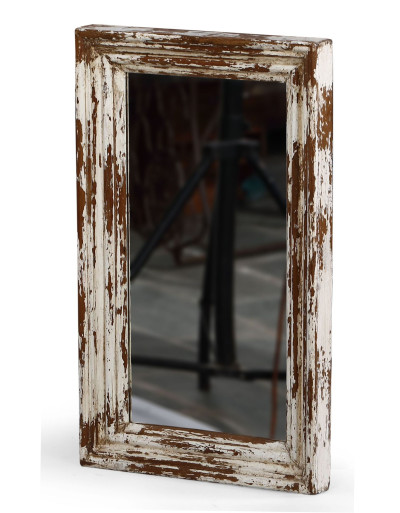 Zrkadlo v ráme z teakového dreva, 33x5x54cm
