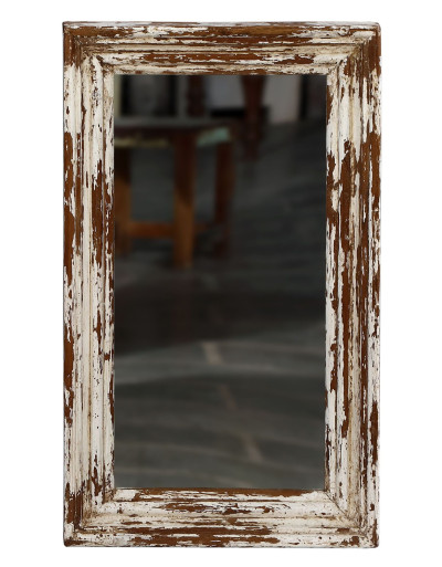 Zrkadlo v ráme z teakového dreva, 33x5x54cm