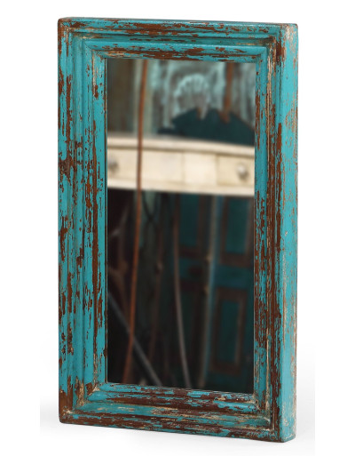 Zrkadlo v ráme z teakového dreva, 33x5x54cm