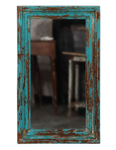 Zrkadlo v ráme z teakového dreva, 33x5x54cm