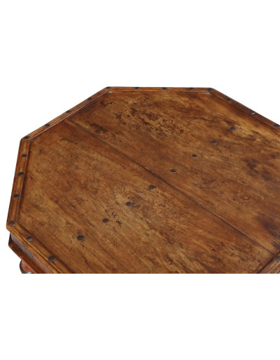 Čajový stolík z teakového dreva, antik, 79x79x18cm